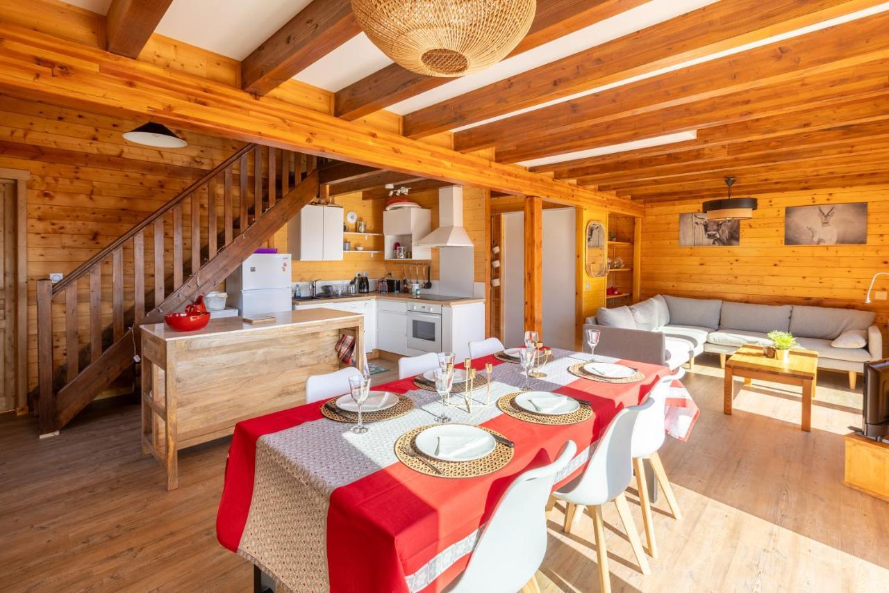 Chalet Les Tilleuls - Jolie Vue Montagne Et Lac Лез-Анґль Екстер'єр фото